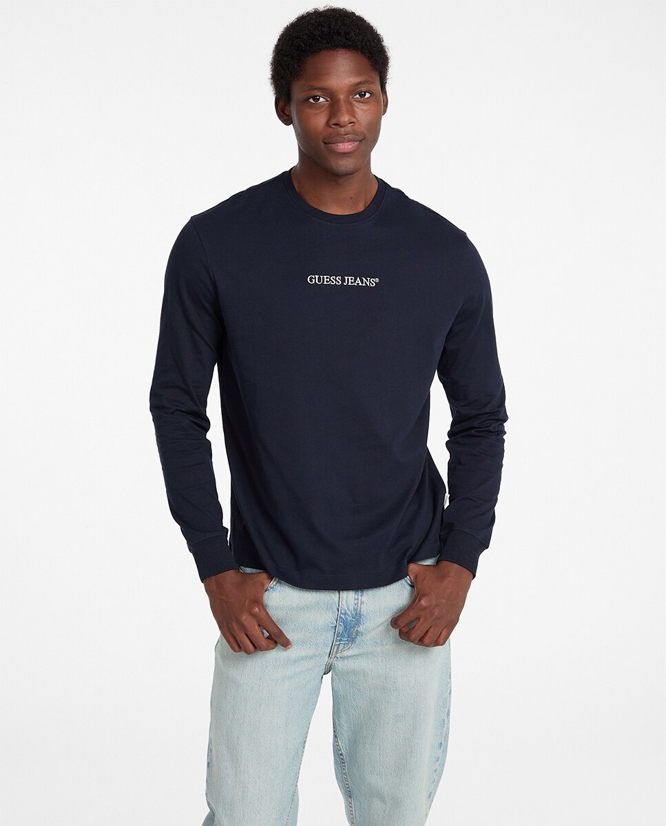 Camisola de Manga Comprida Azul-marinho-1