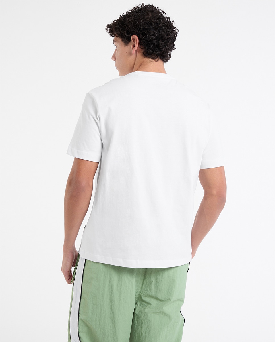 T-shirt com Manga Curta Branco-2