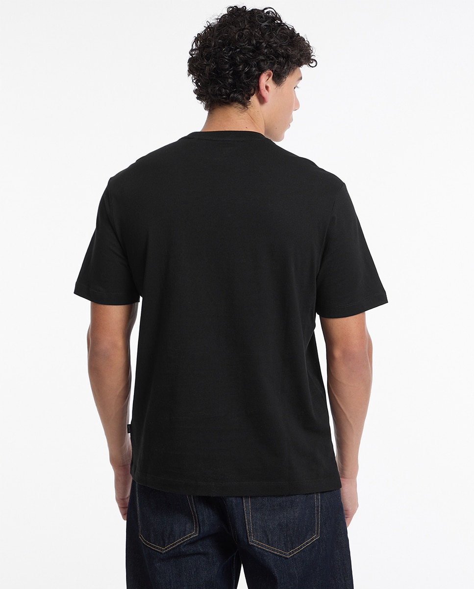 T-shirt com Manga Curta Preto-2