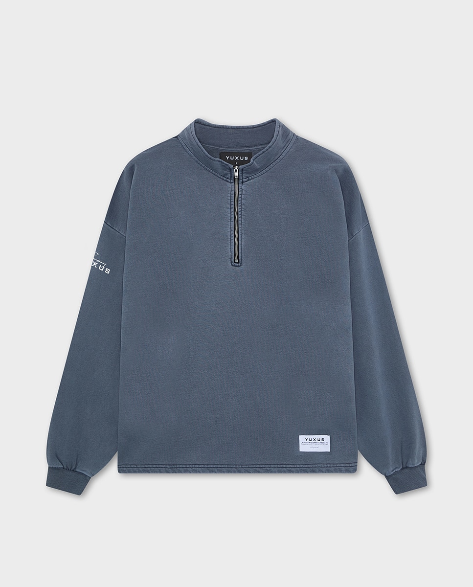 Sweatshirt de homem com decote redondo Cinzento-3