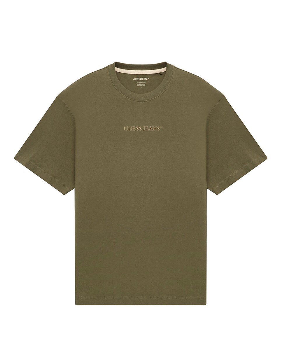 T-shirt com Manga Curta Verde-militar-3