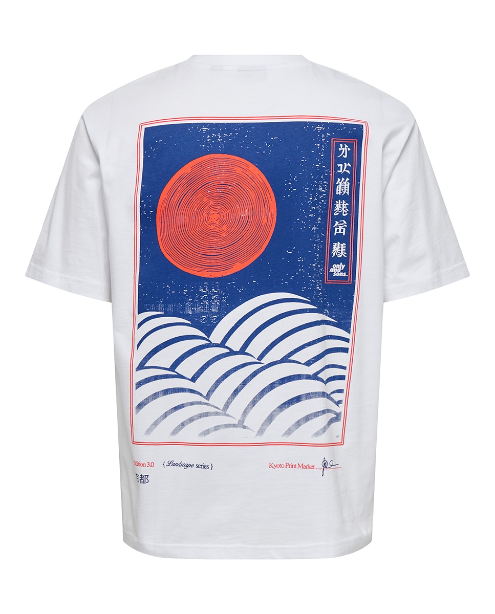 T-shirt Relaxed Fit com Manga Curta Branco-2