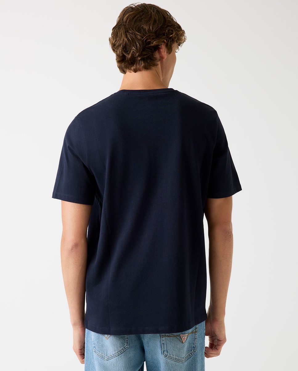 T-shirt com Manga Curta Azul-marinho-2