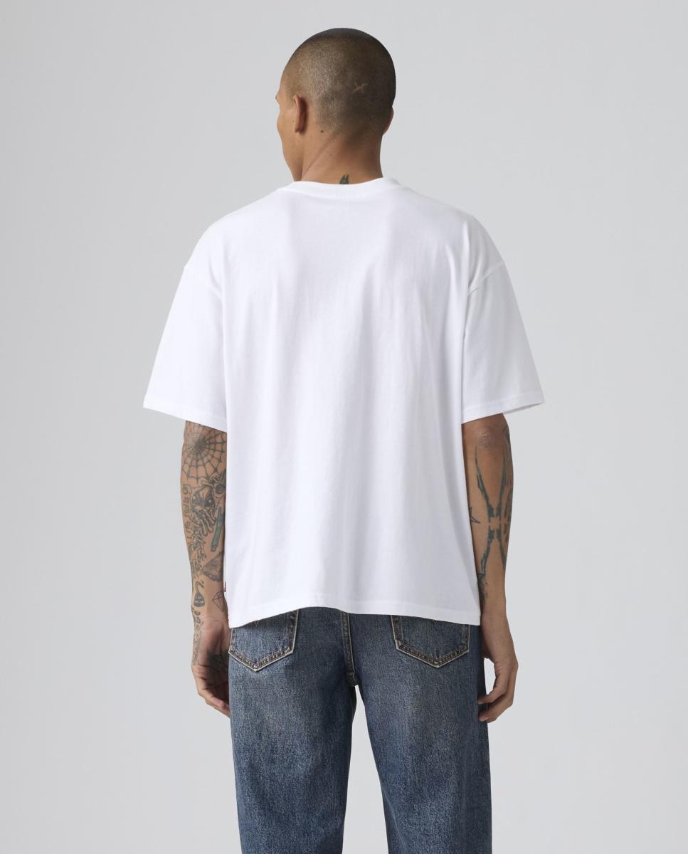 T-shirt de Manga Curta com Decote Redondo Branco-2