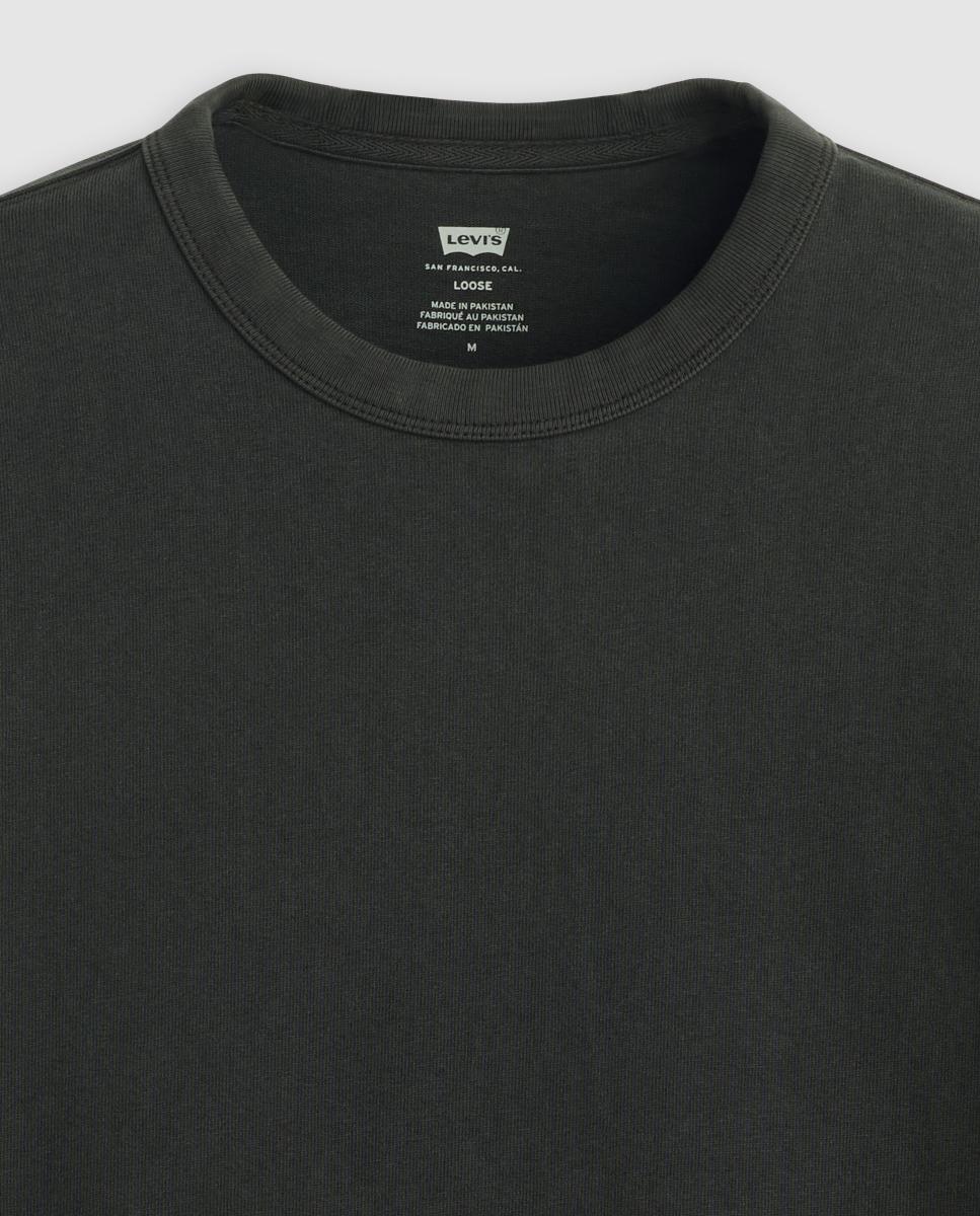 T-shirt de Manga Curta com Gola Redonda Preto-6