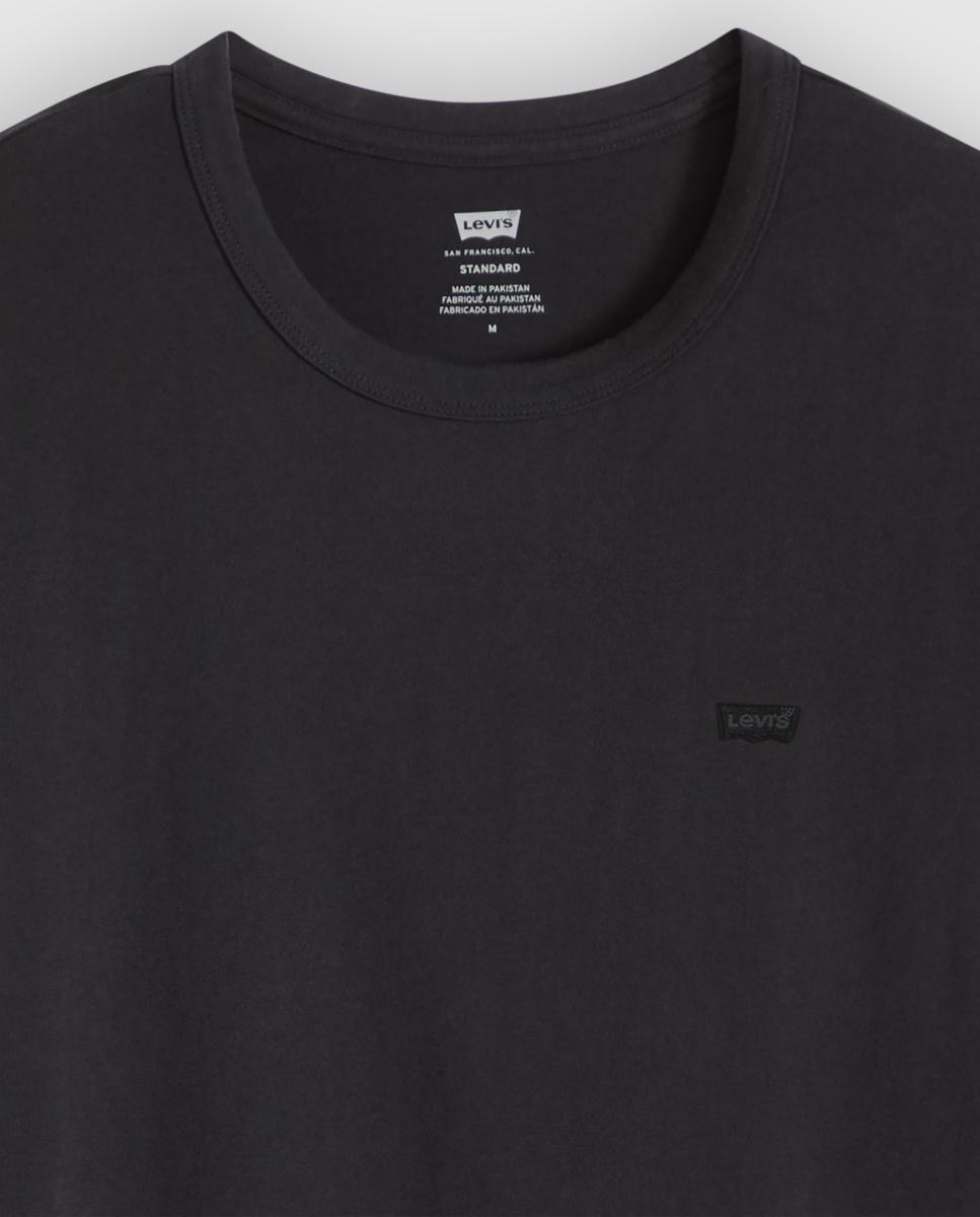 T-shirt de Manga Curta com Decote Redondo Preto-6