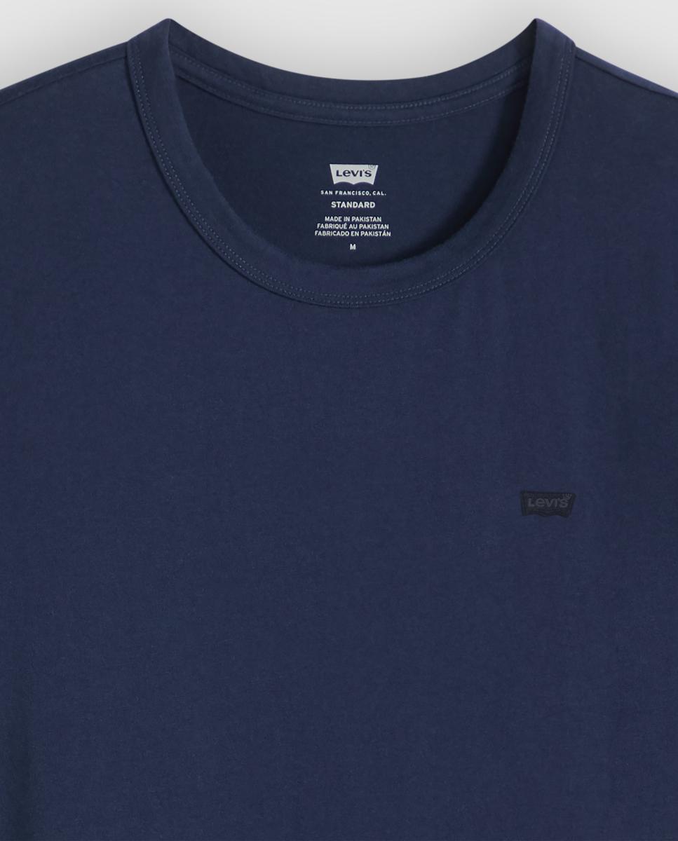 T-shirt de Manga Curta com Decote Redondo Azul-marinho-6