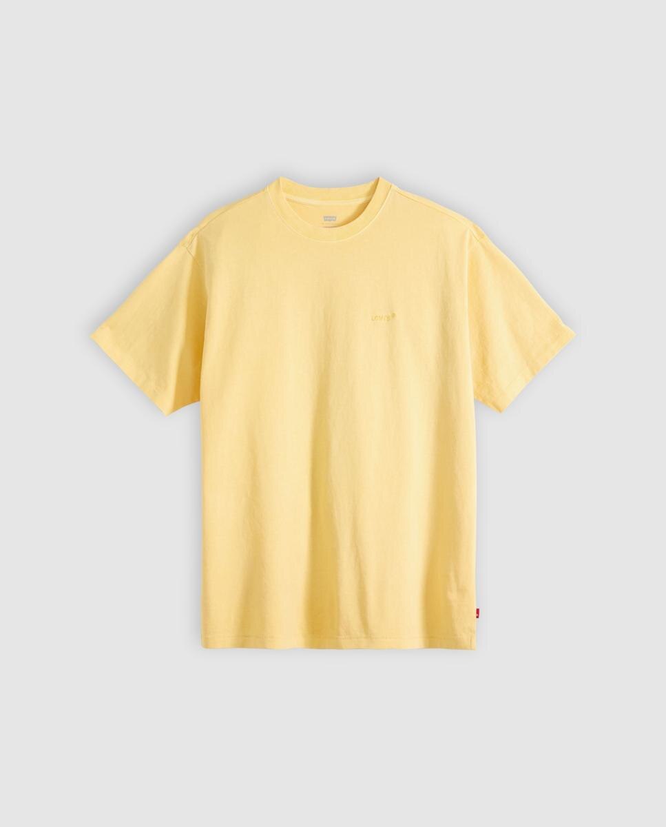 T-shirt de Manga Curta com Decote Redondo Amarelo-5