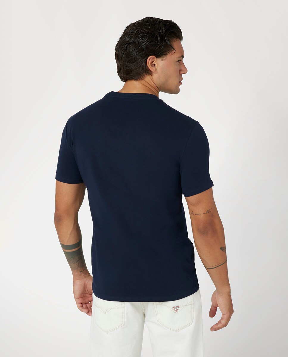 T-shirt de Manga Curta Azul-marinho-2
