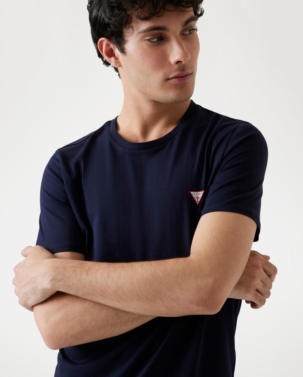 T-shirt com Manga Curta Azul-marinho-3