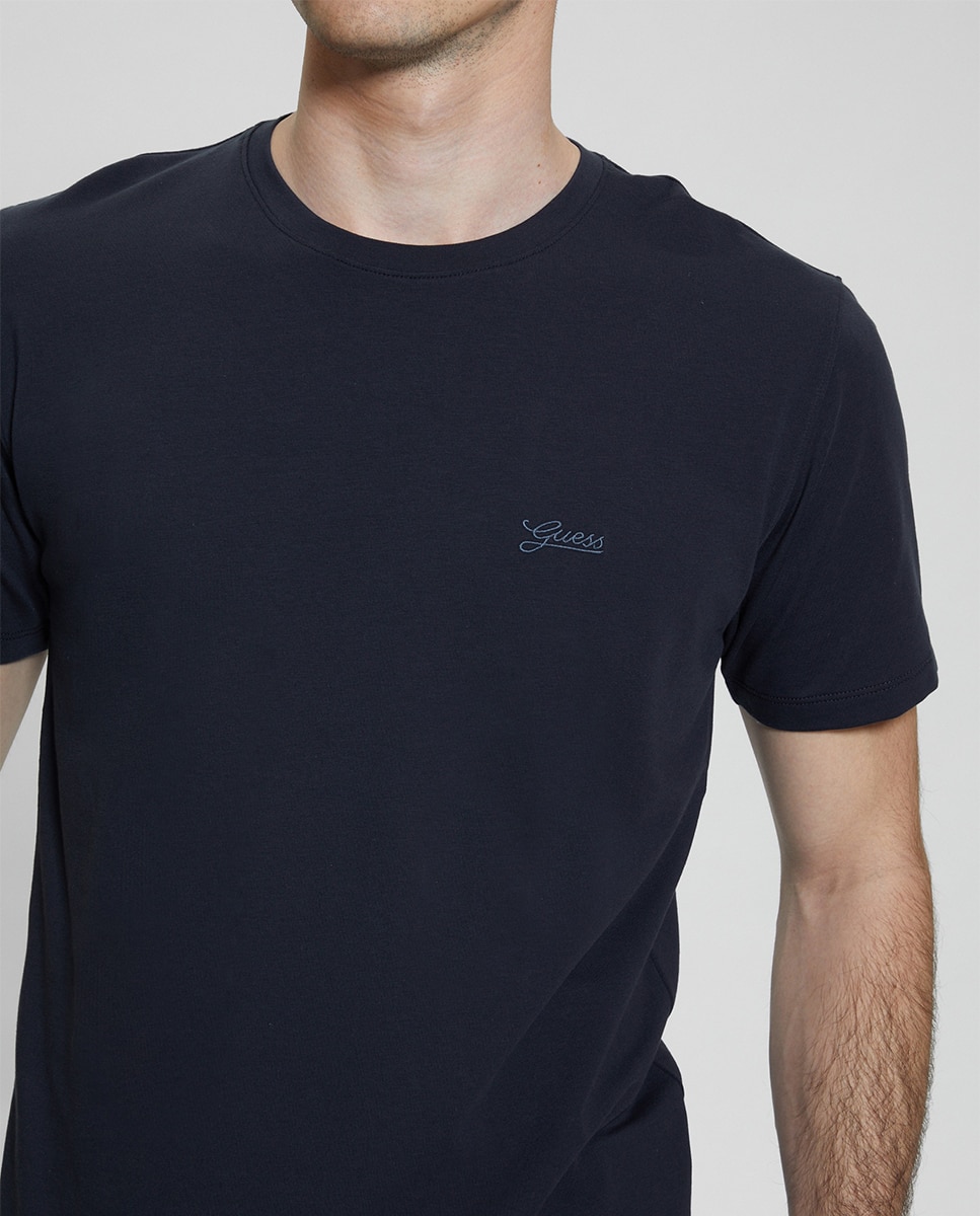 Camiseta de manga corta de hombre - Guess - Azul marino Azul marino-3