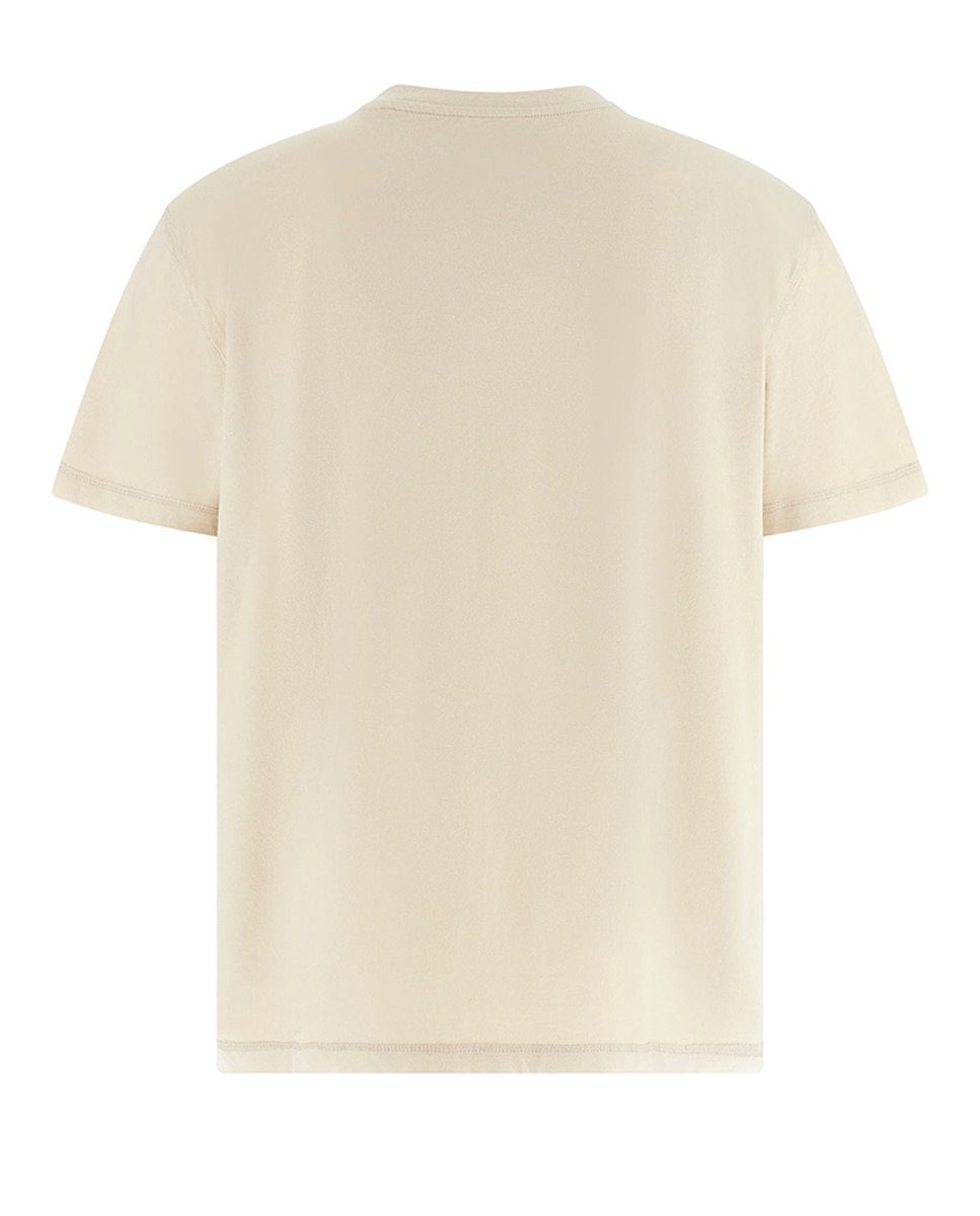 T-shirt de Manga Curta Creme-2