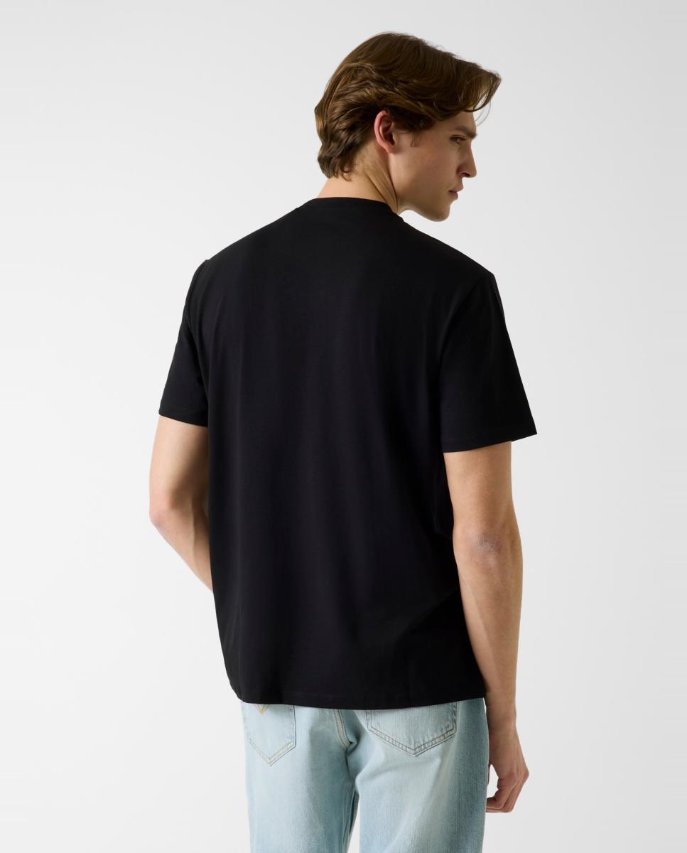 T-shirt de Manga Curta Preto-2
