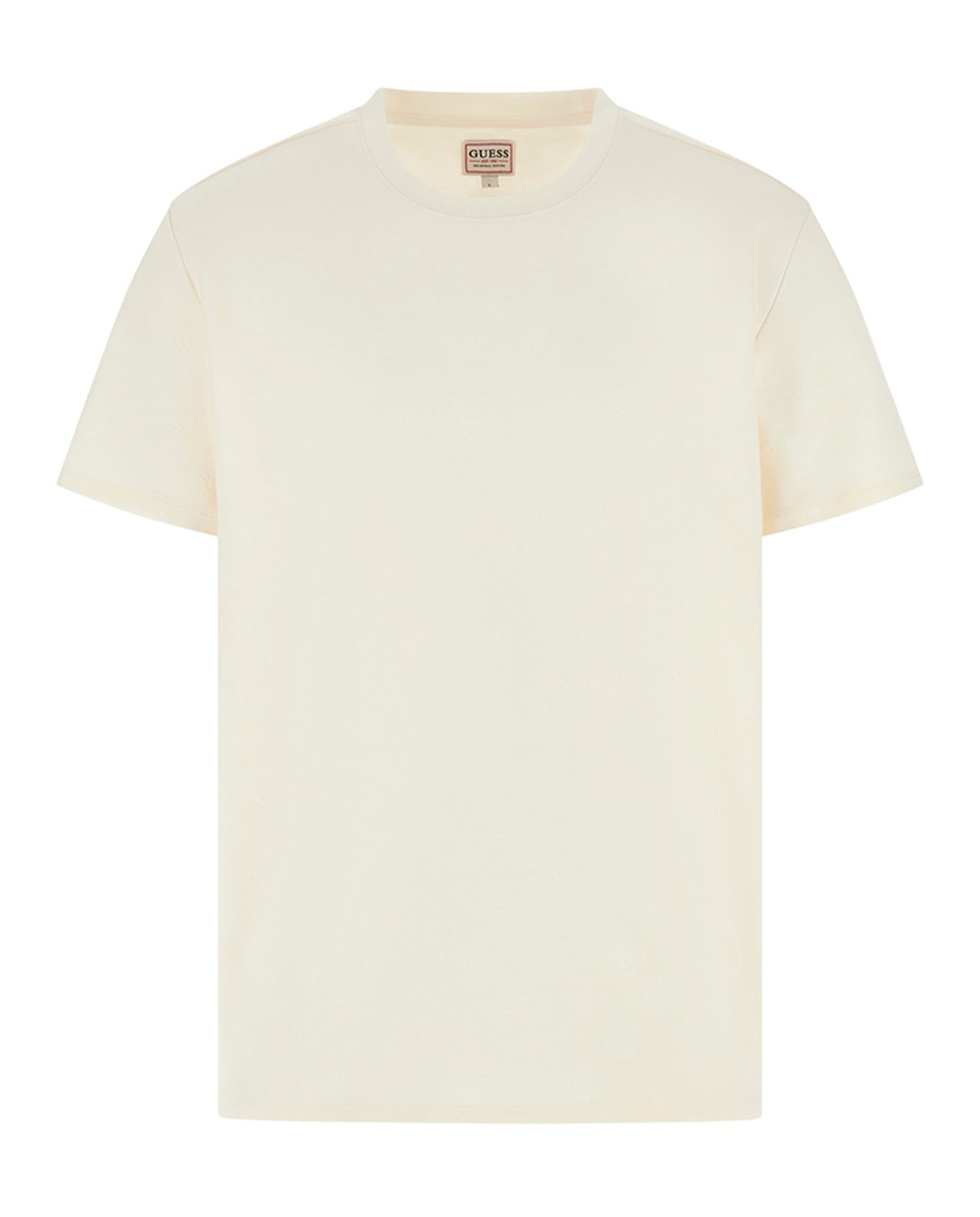 T-shirt de Manga Curta Creme-3