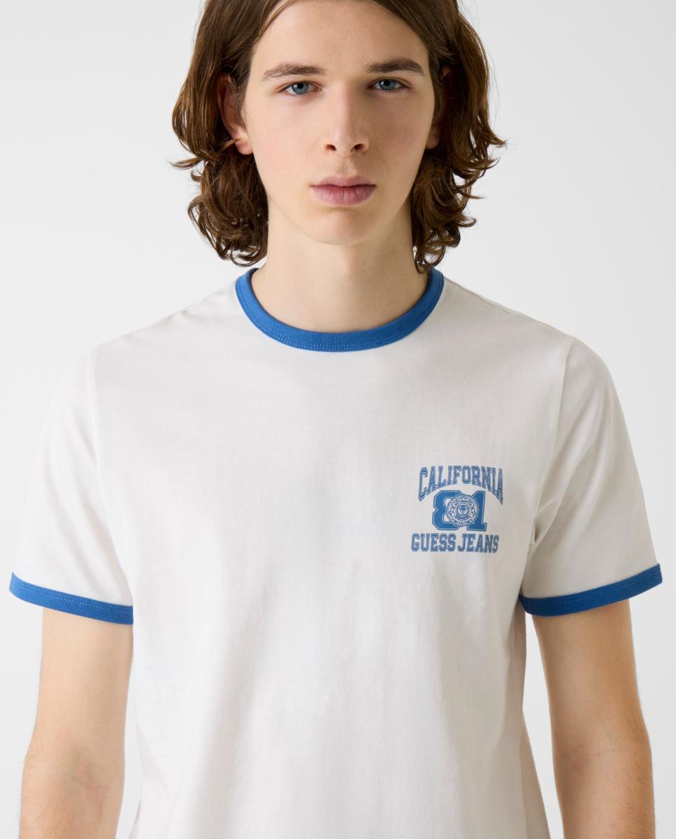 T-shirt com Manga Curta Branco-3