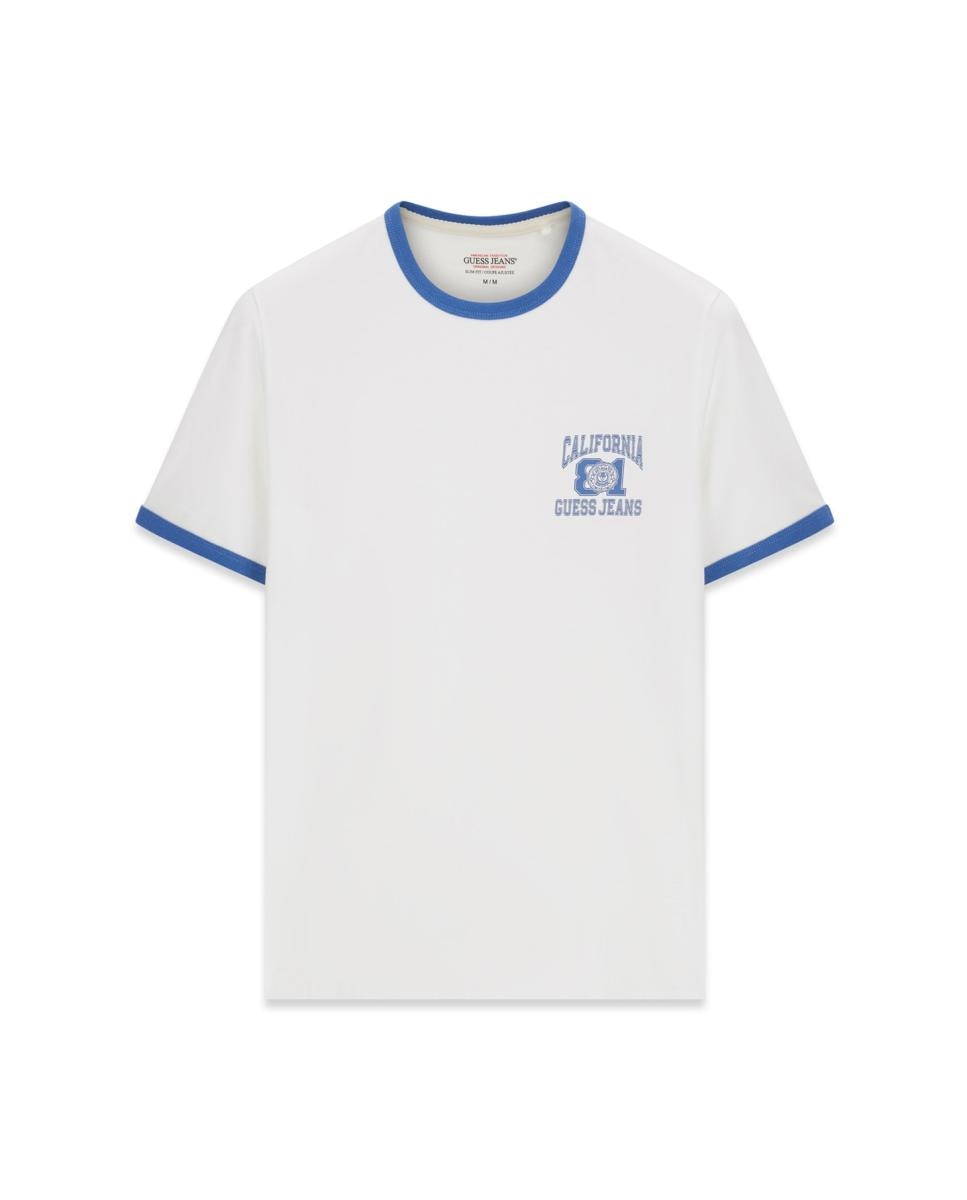T-shirt com Manga Curta Branco-4
