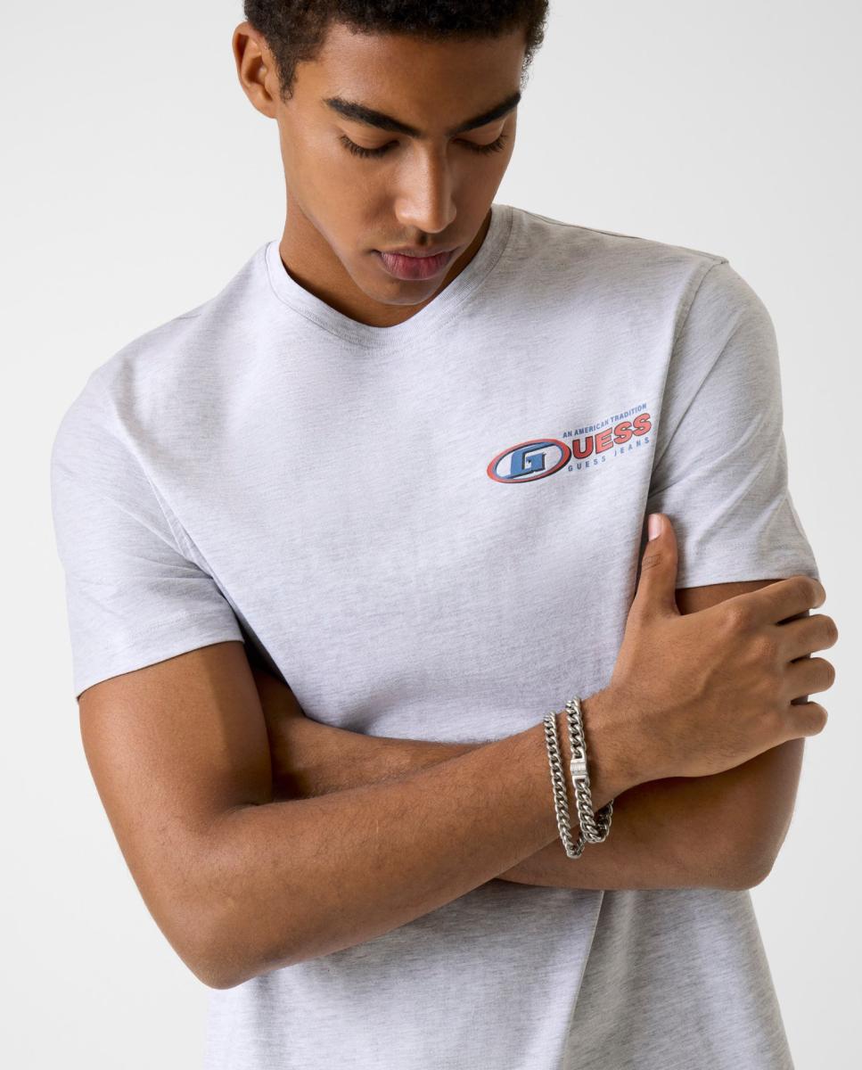 T-shirt com Manga Curta Cinzento-claro-3