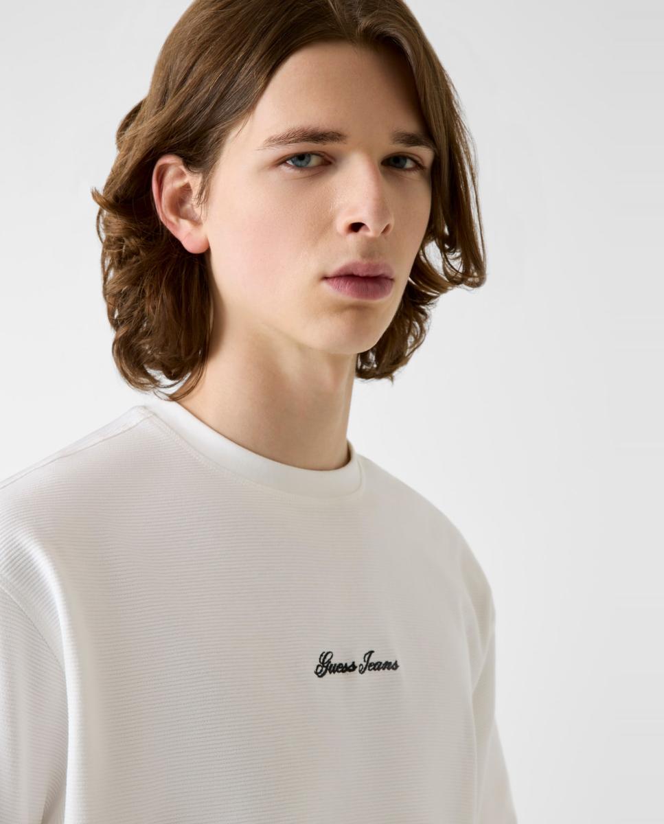 T-shirt com Manga Curta Branco-3