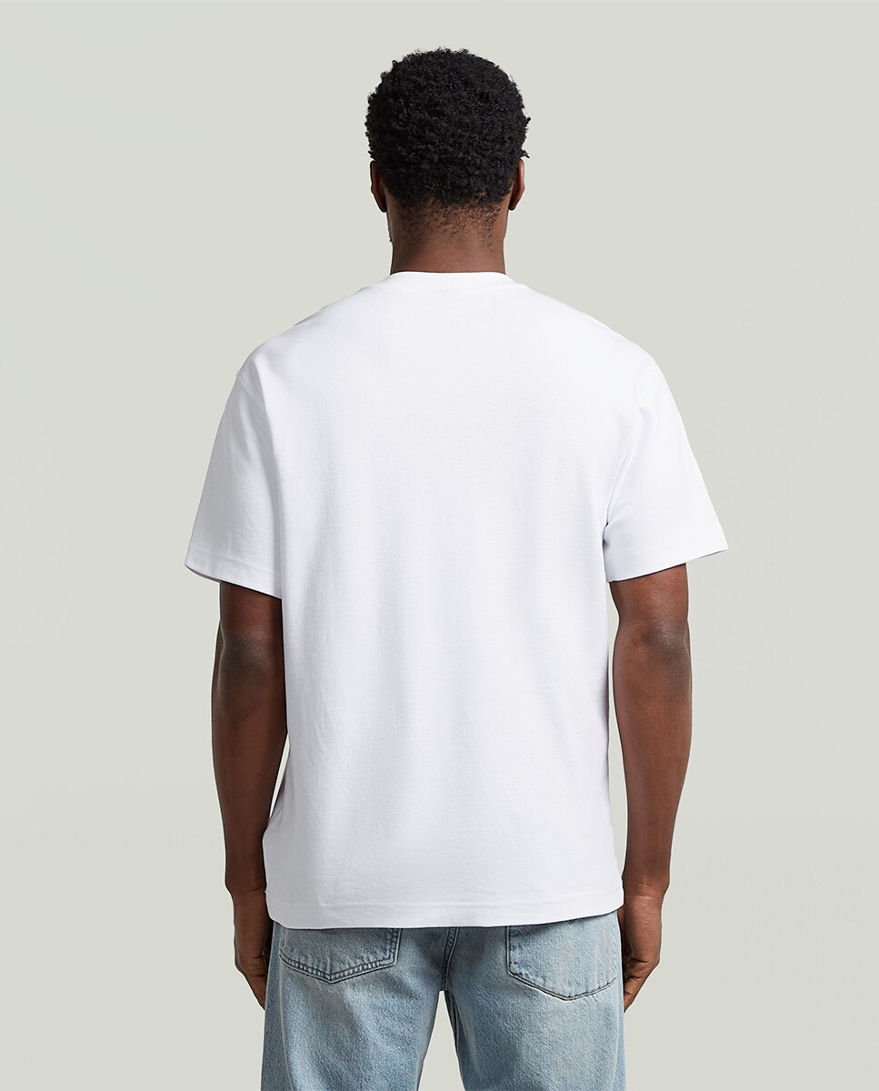 Imagen 2 de Camiseta de hombre de manga corta y corte recto - G-Star - Blanco Blanco