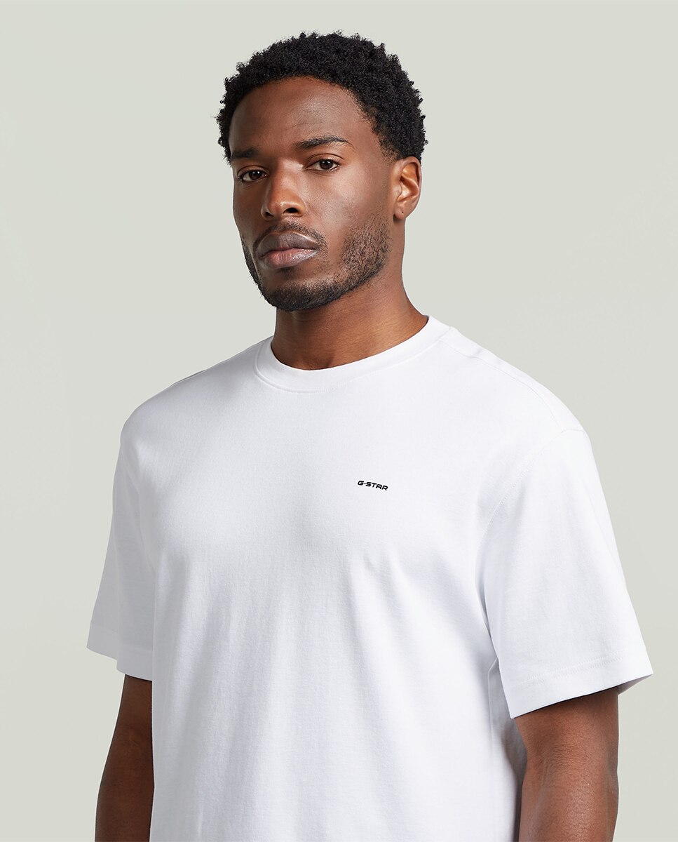 Imagen 3 de Camiseta de hombre de manga corta y corte recto - G-Star - Blanco Blanco