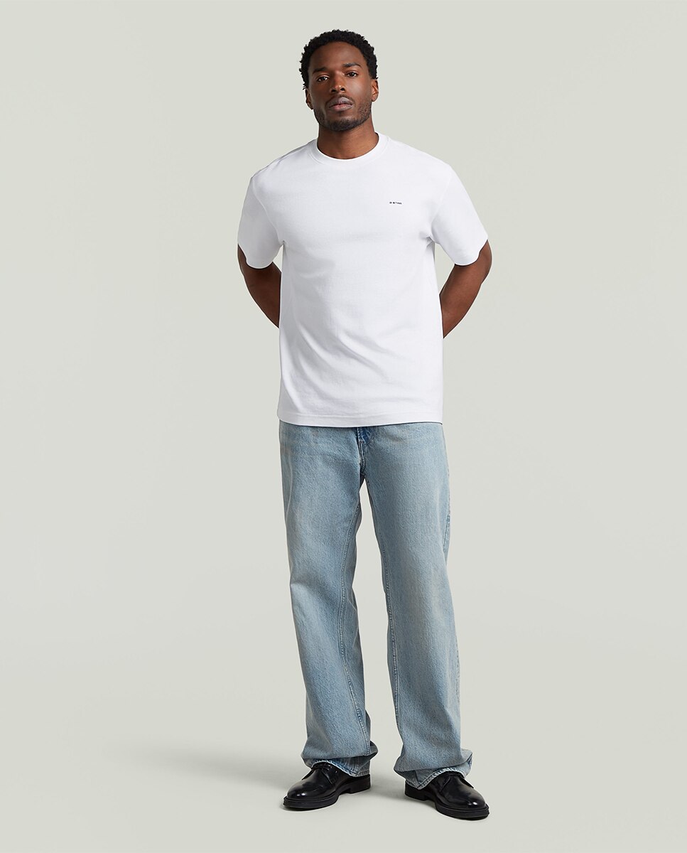 Imagen 4 de Camiseta de hombre de manga corta y corte recto - G-Star - Blanco Blanco