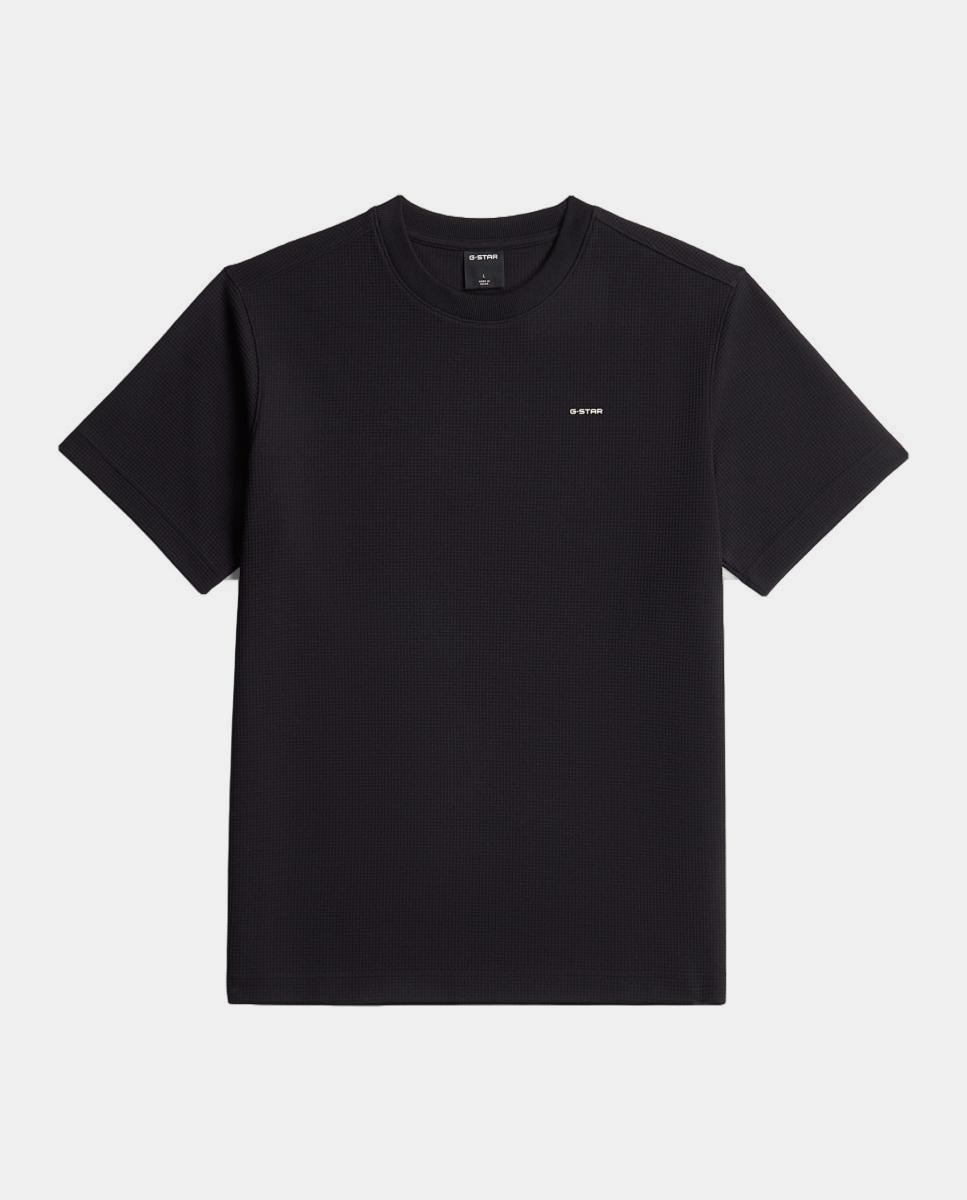 T-shirt de Corte Regular com Manga Curta Preto-6