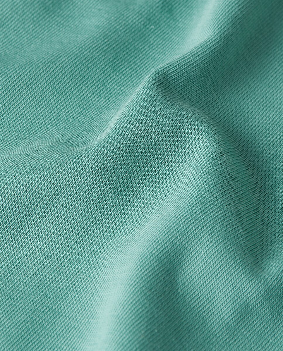 T-shirt de Corte Regular com Manga Curta Azul-5
