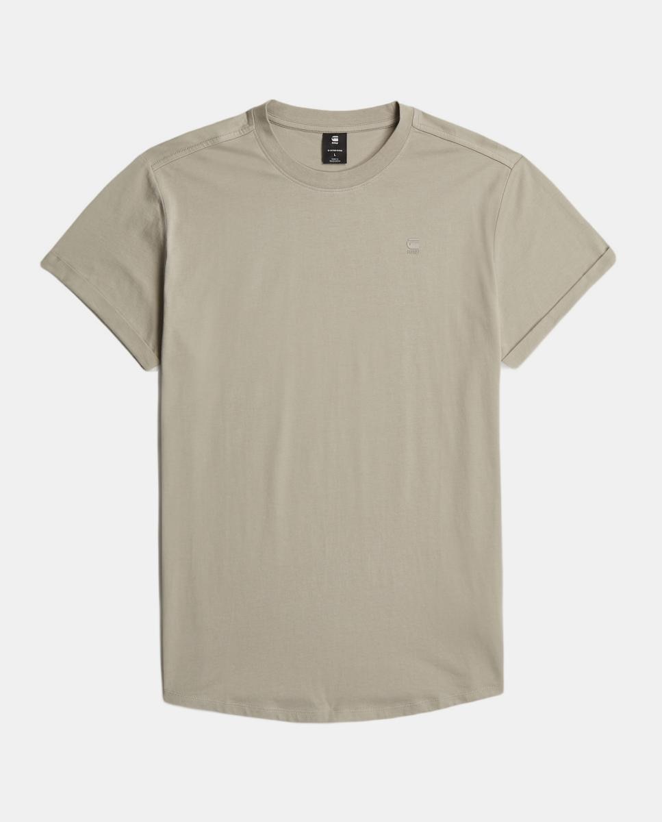 T-shirt de Manga Curta e Corte Relaxed Bege-6
