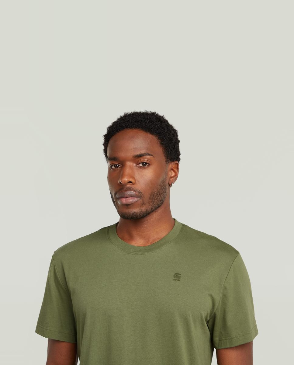 T-shirt branca com manga curta Verde-3