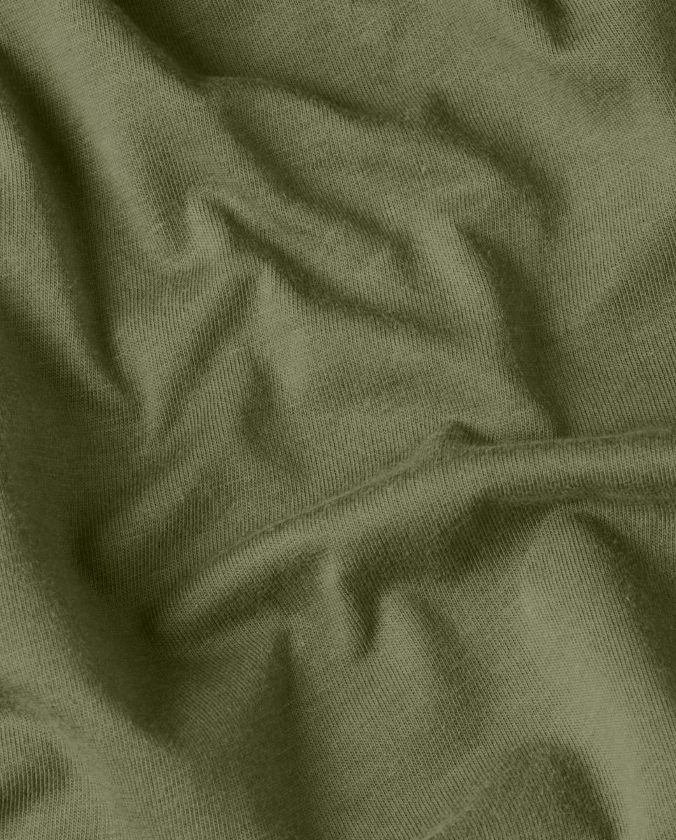 T-shirt branca com manga curta Verde-4