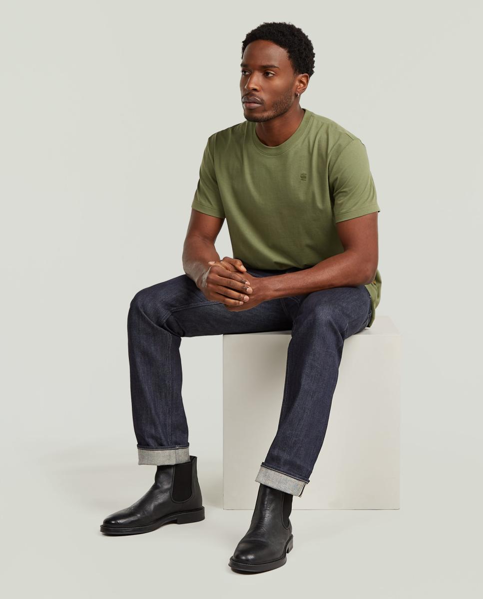 T-shirt branca com manga curta Verde-5