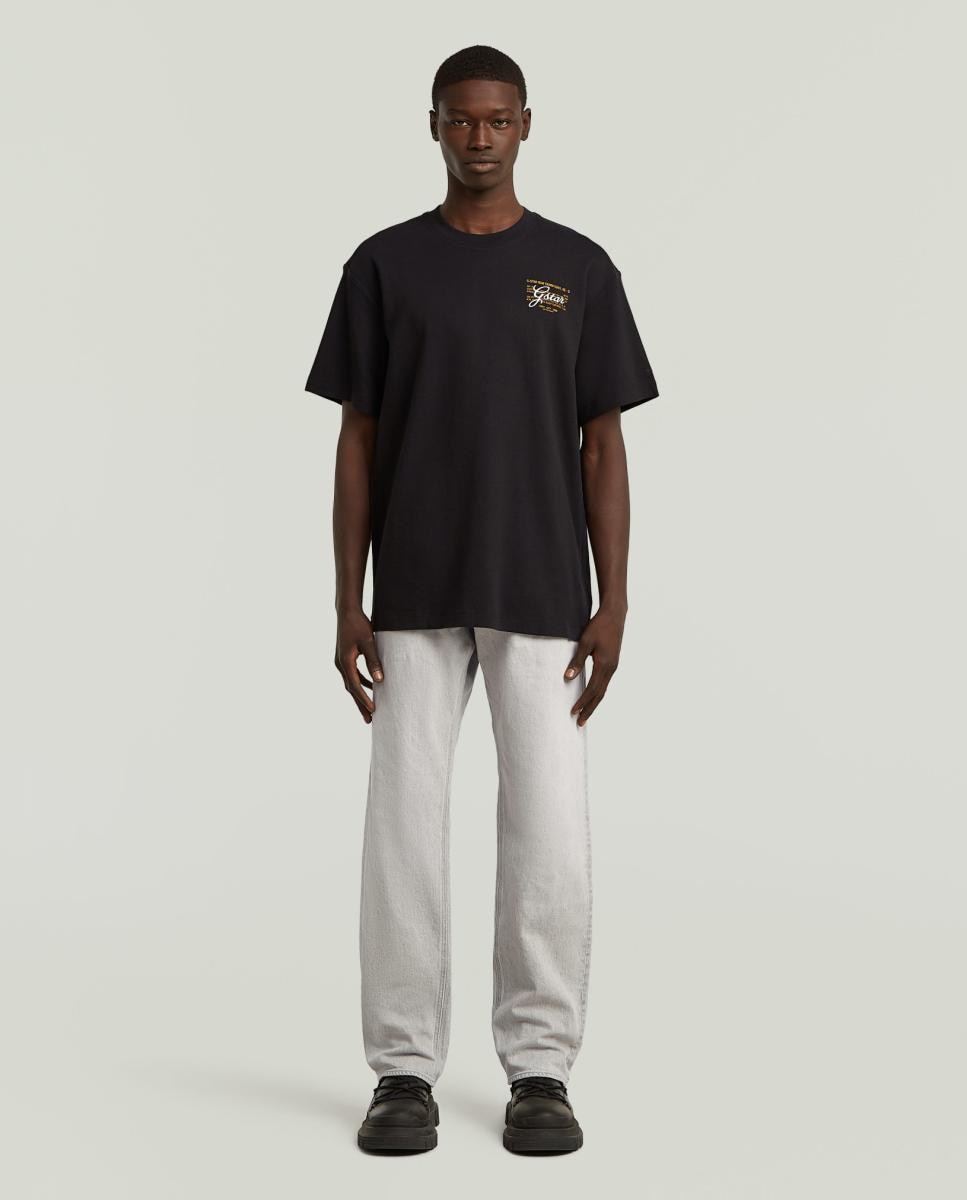 T-shirt de Corte Regular com Manga Curta Preto-6