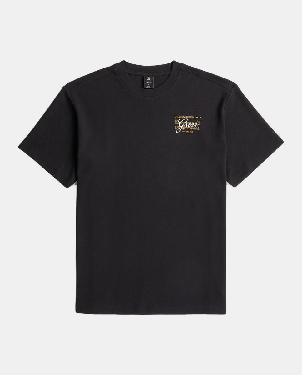 T-shirt de Corte Regular com Manga Curta Preto-5