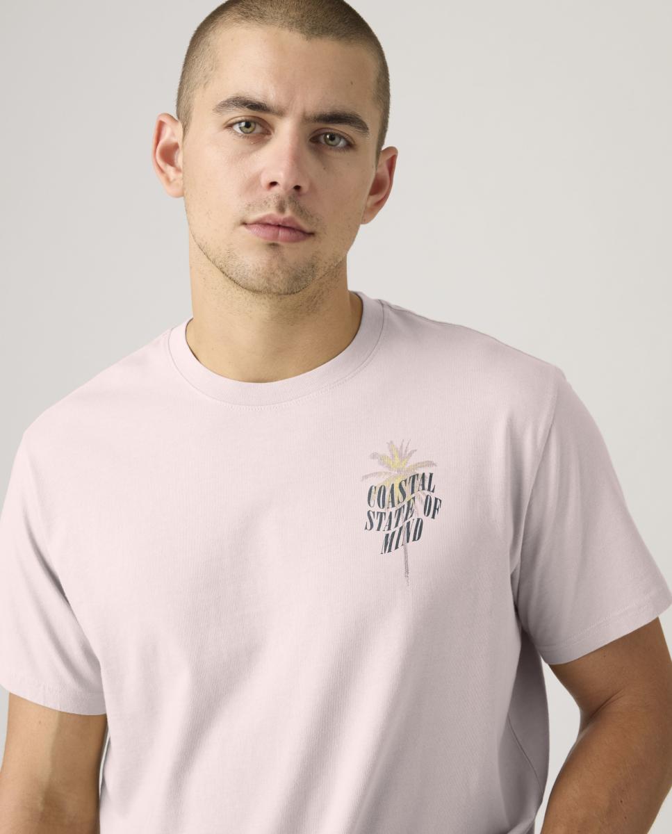 T-shirt de Manga Curta com Decote Redondo Branco-3