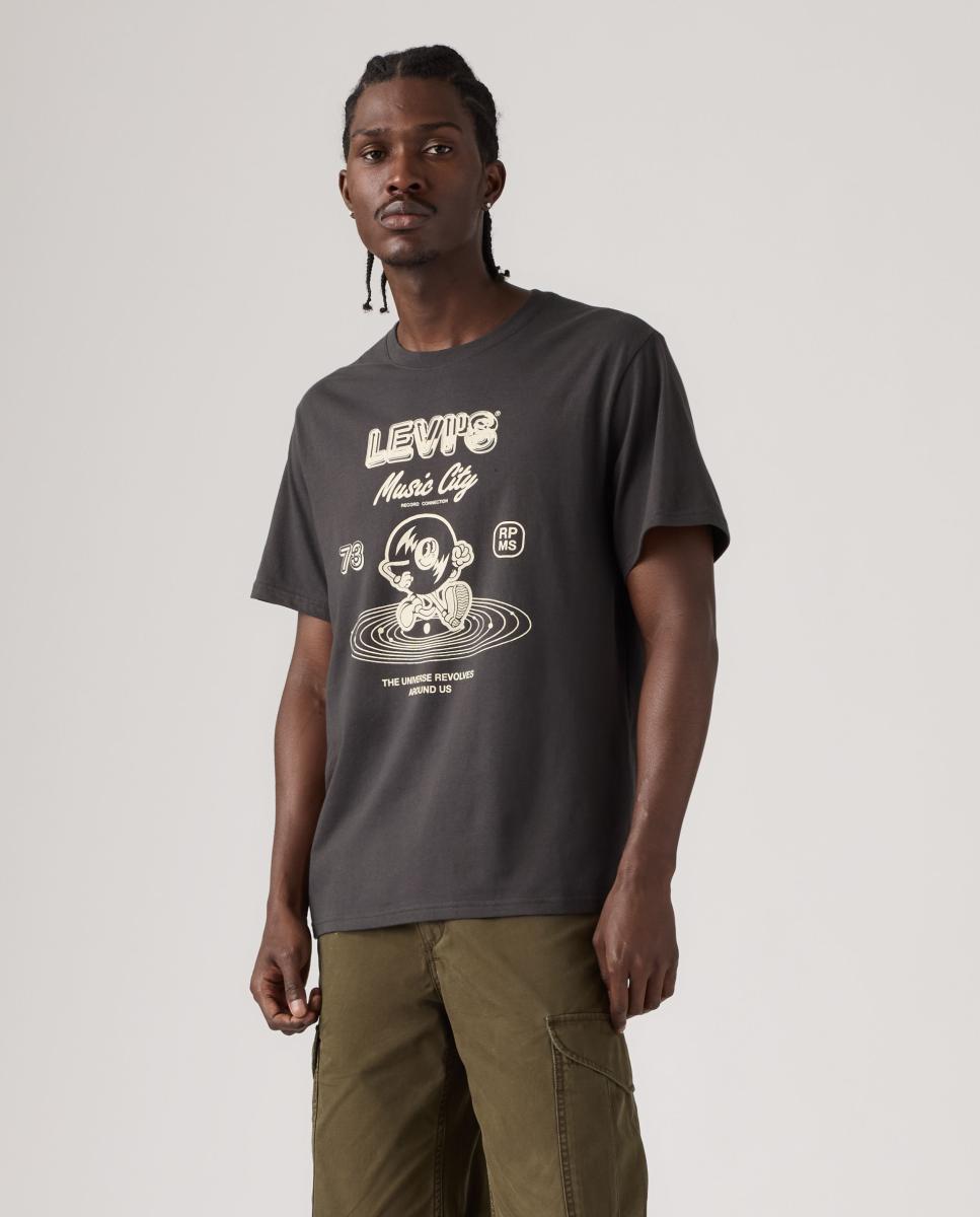 Camiseta de hombre de manga corta con cuello redondo - Levi's - Negro Negro-1