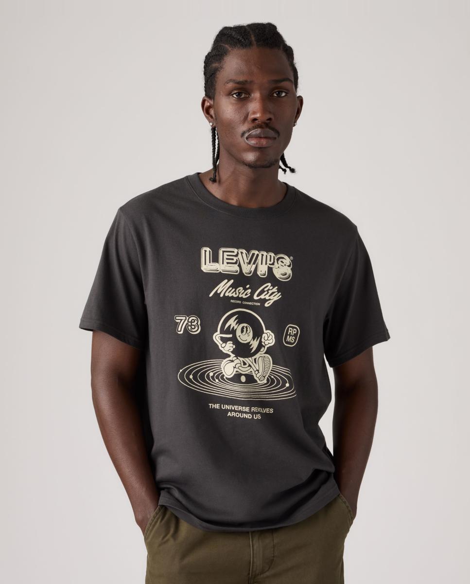 Camiseta de hombre de manga corta con cuello redondo - Levi's - Negro Negro-3