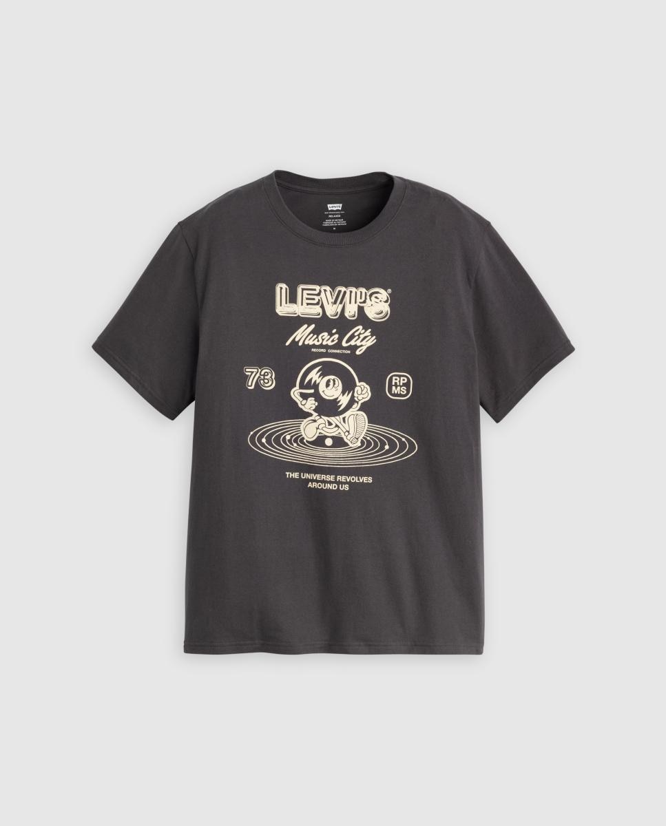 Camiseta de hombre de manga corta con cuello redondo - Levi's - Negro Negro-5