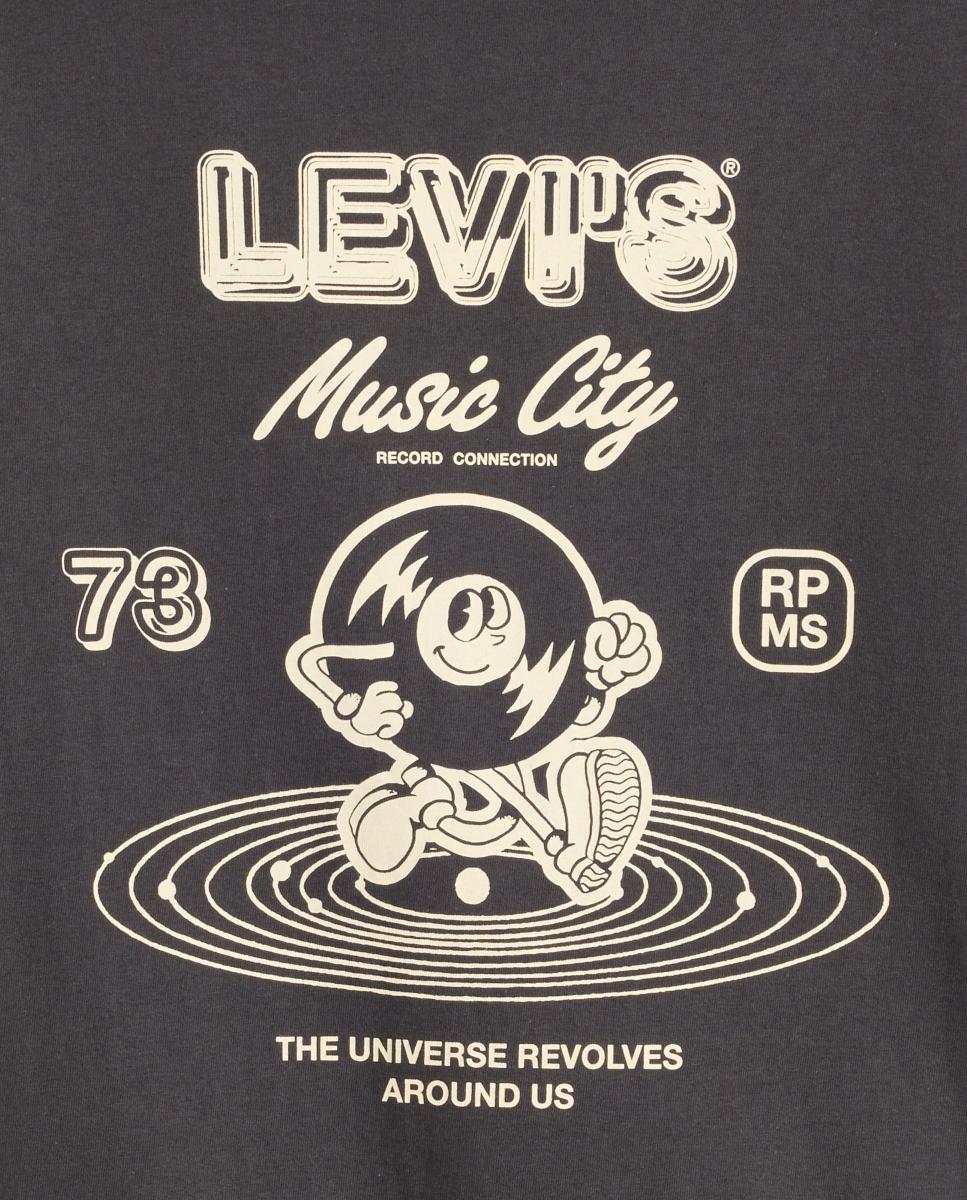 Camiseta de hombre de manga corta con cuello redondo - Levi's - Negro Negro-6