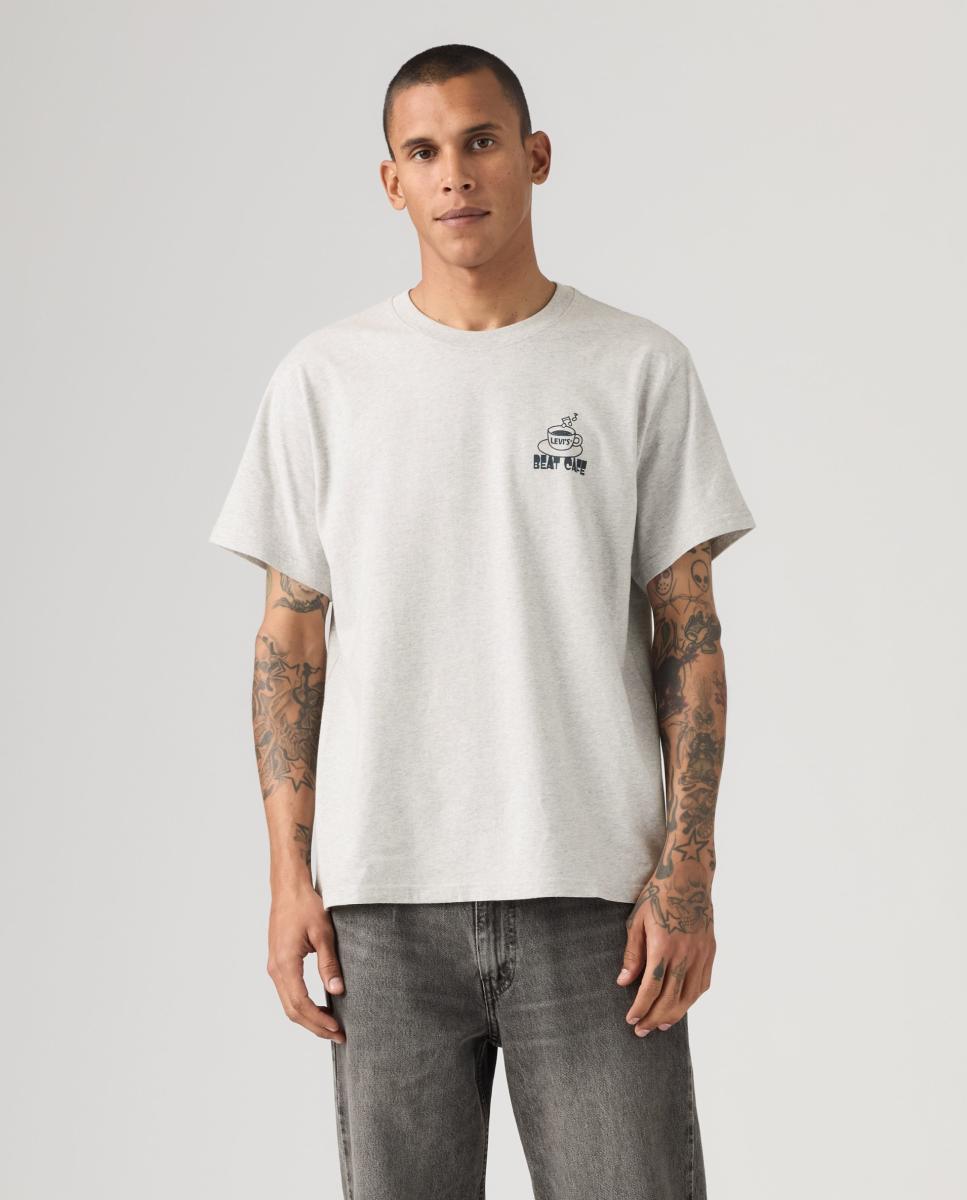 Imagen 0 de Camiseta de hombre de manga corta con cuello redondo Gris claro