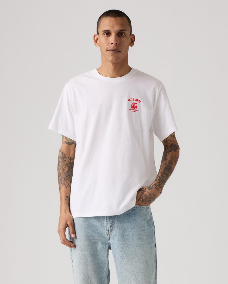 Imagen 0 de Camiseta de hombre de manga corta con cuello redondo Blanco