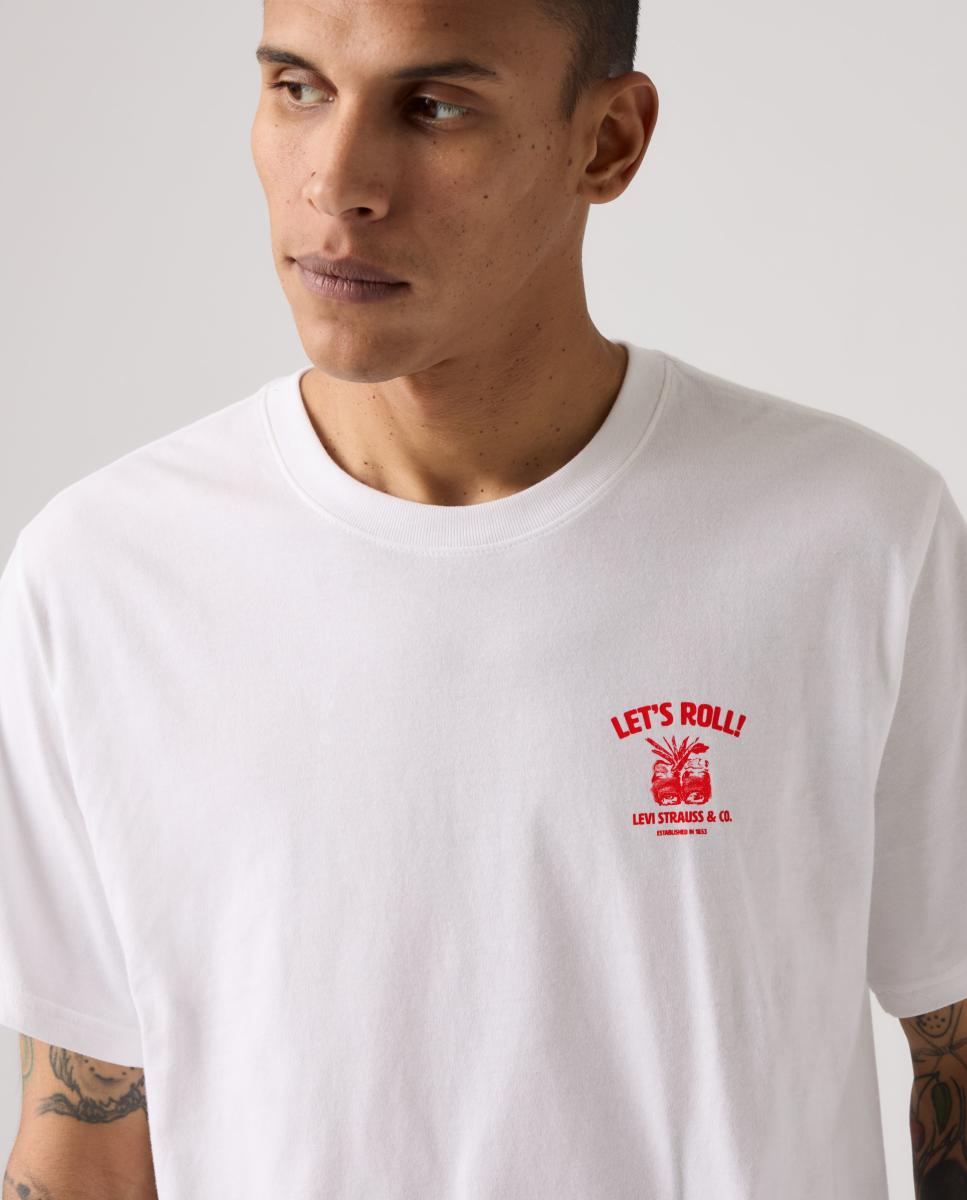 Camiseta de hombre de manga corta con cuello redondo - Levi's - Blanco Blanco-4