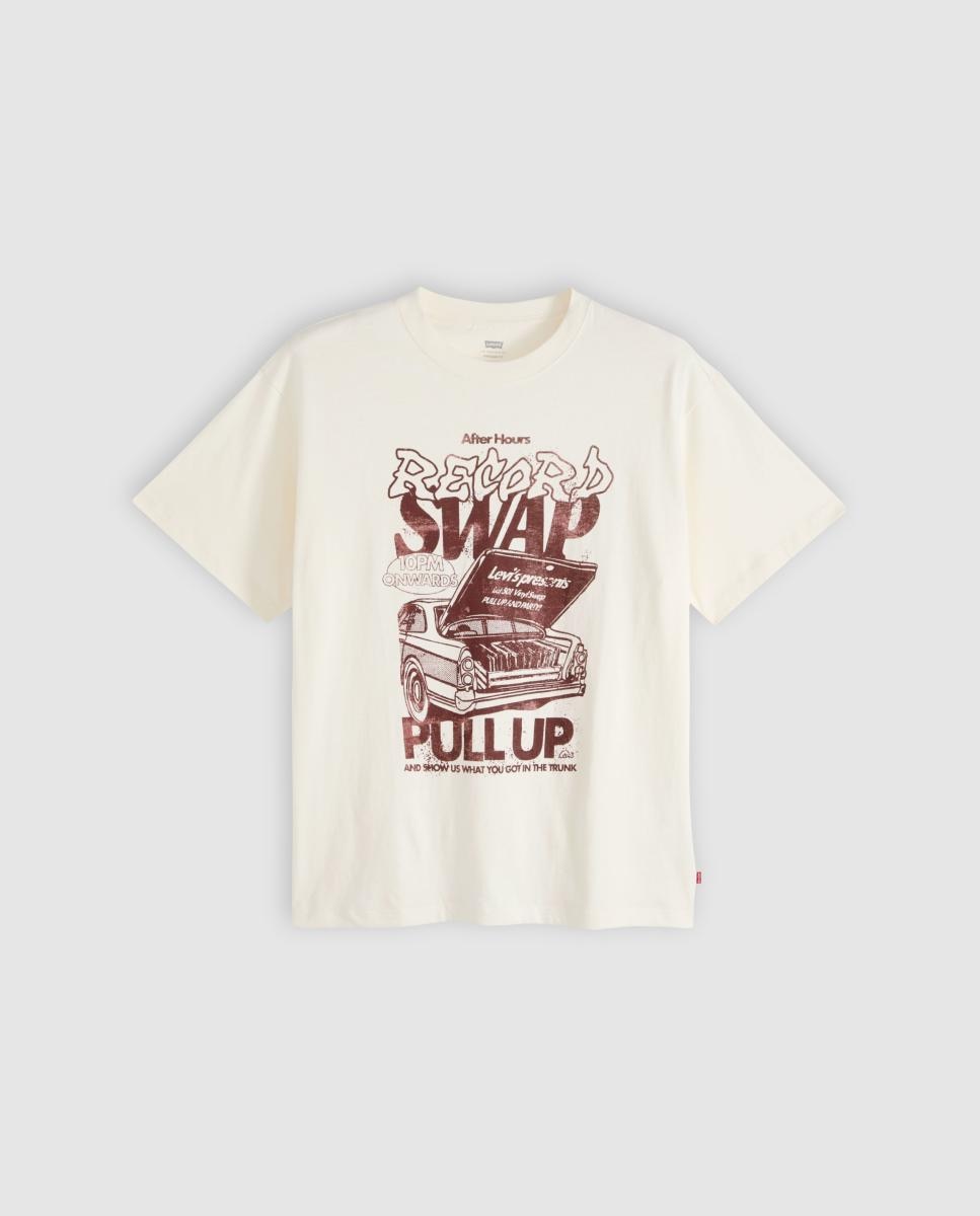 T-shirt de Manga Curta com Decote Redondo Cru-5