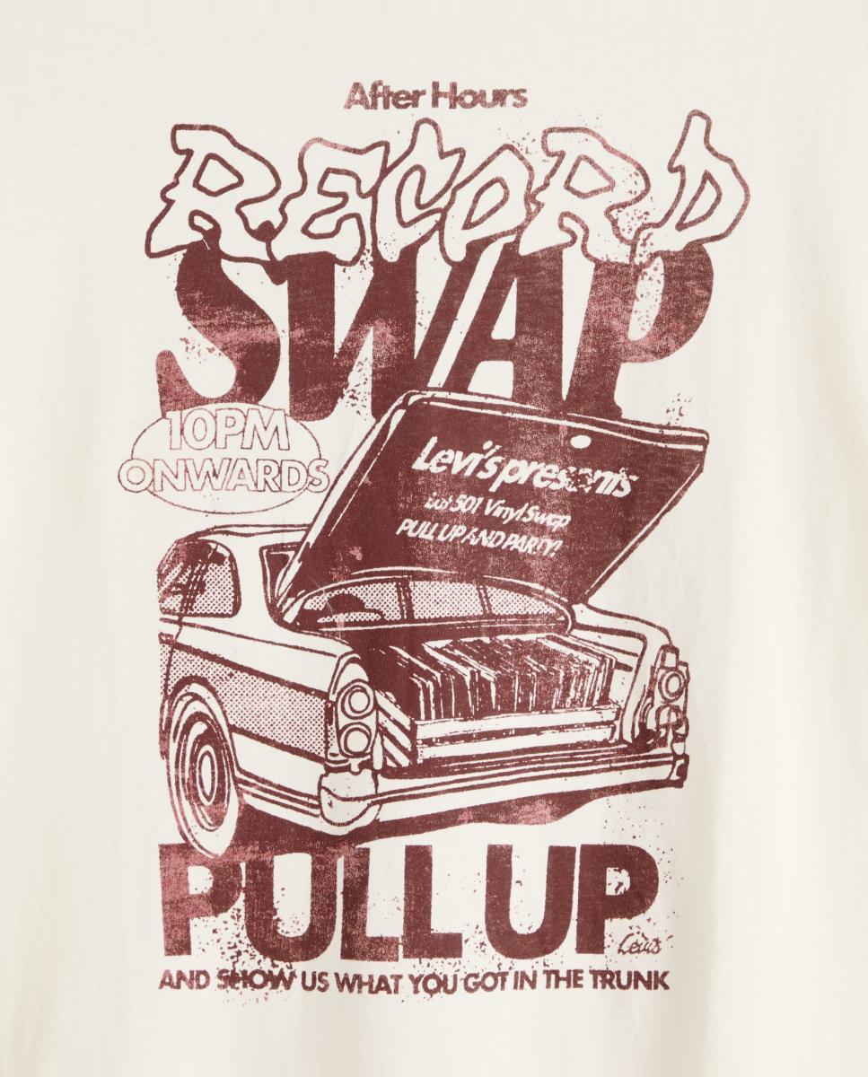 T-shirt de Manga Curta com Decote Redondo Cru-6