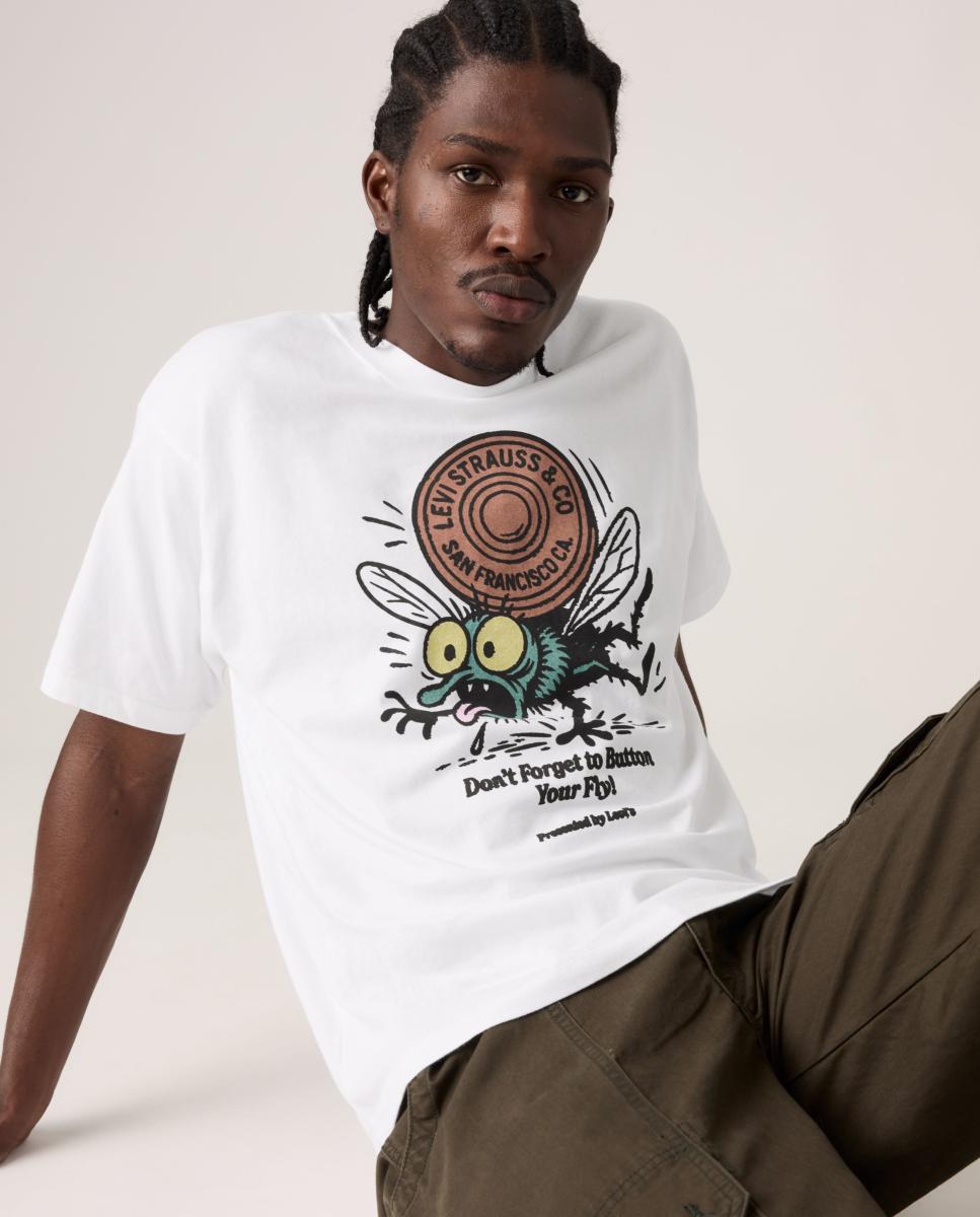 Camiseta de hombre de manga corta con cuello redondo - Levi's - Blanco Blanco-3