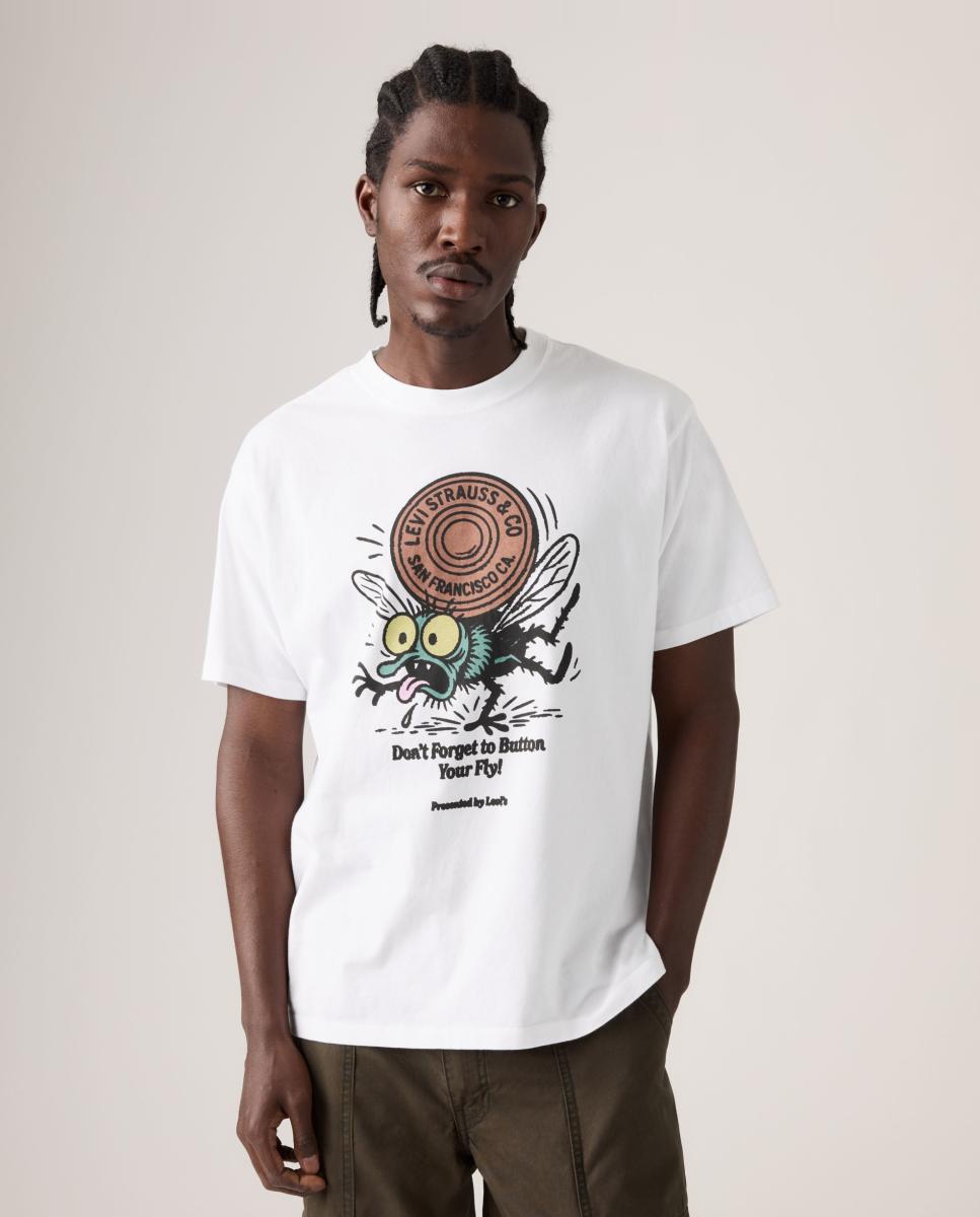Camiseta de hombre de manga corta con cuello redondo - Levi's - Blanco Blanco-4