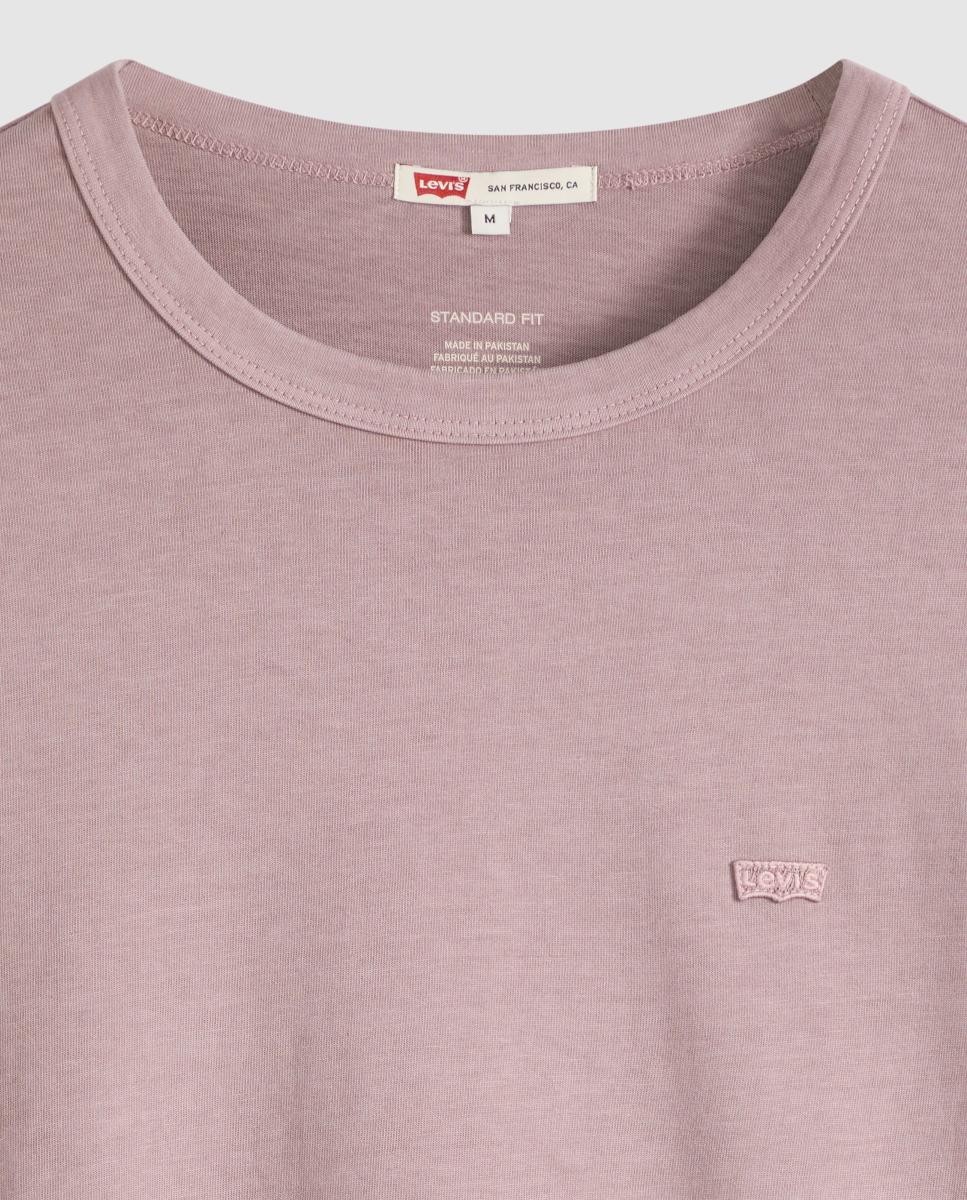 T-shirt de Manga Curta com Decote Redondo Lilás-6