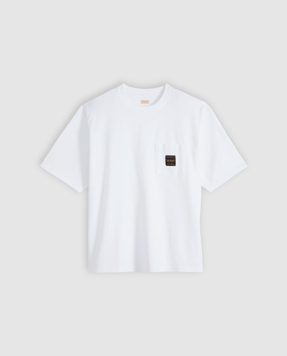 T-shirt de Manga Curta com Gola Redonda e Bolso no Peito Preto-5