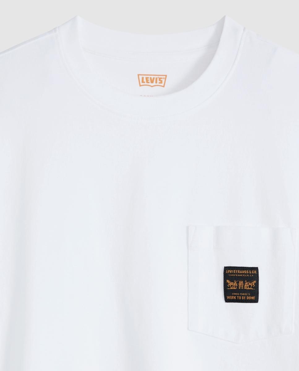 T-shirt de Manga Curta com Gola Redonda e Bolso no Peito Preto-6