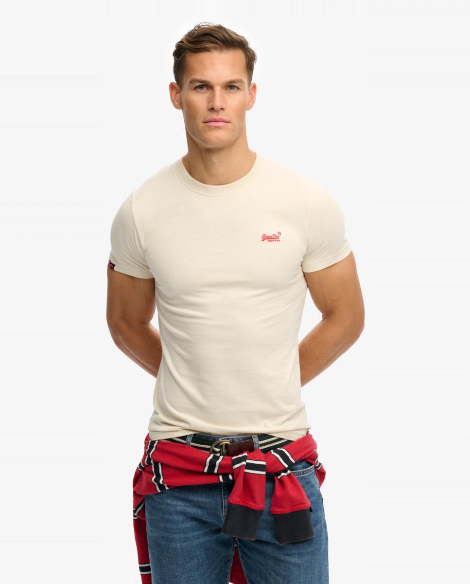 Imagem 0 de T-shirt de algodão orgânico bordada com o logótipo Vintage Logo