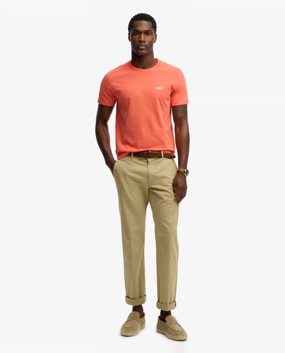 T-shirt com Logótipo Essential e em Algodão Orgânico Coral-5